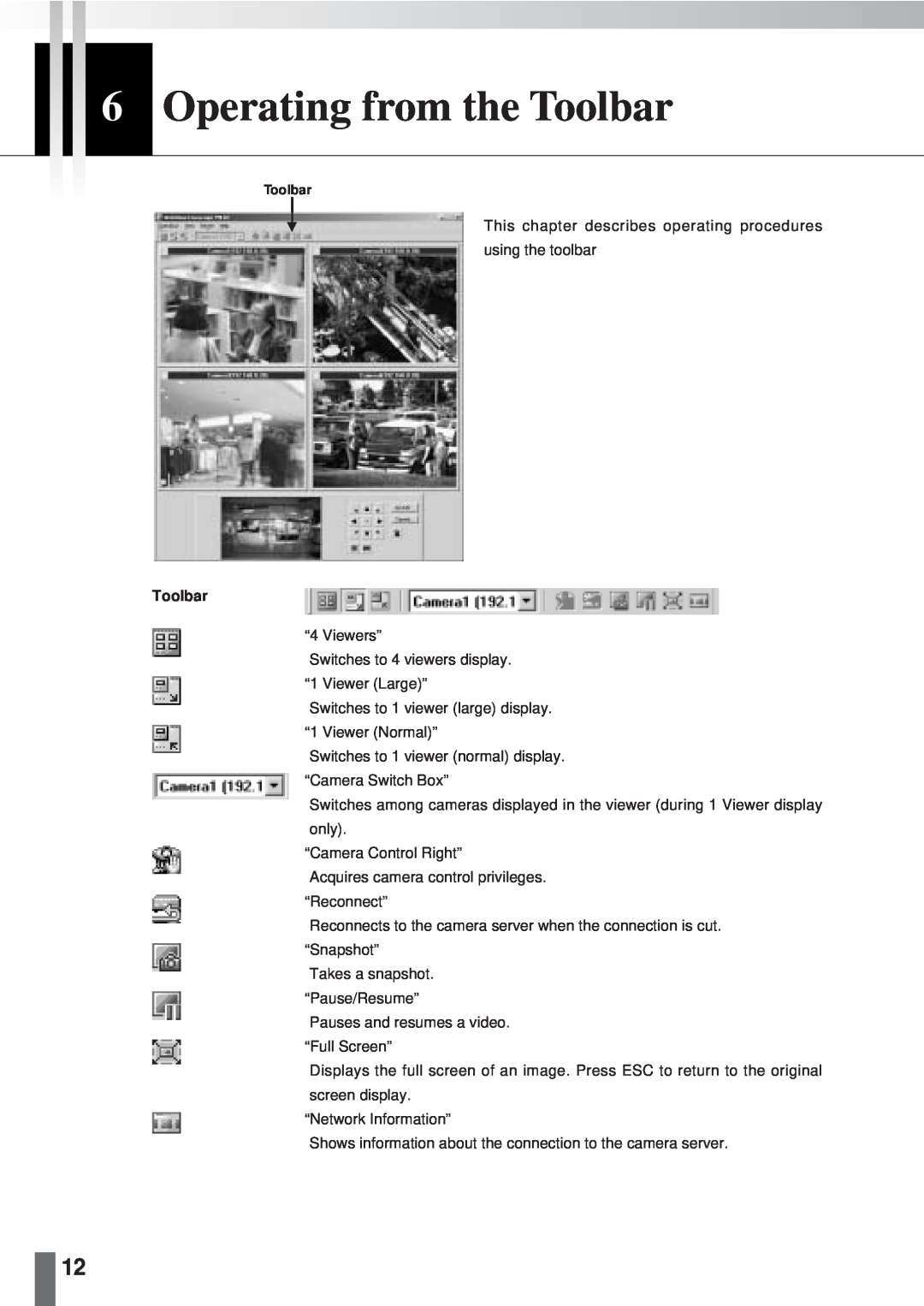 Canon 2.1 user manual 6Operating from the Toolbar 