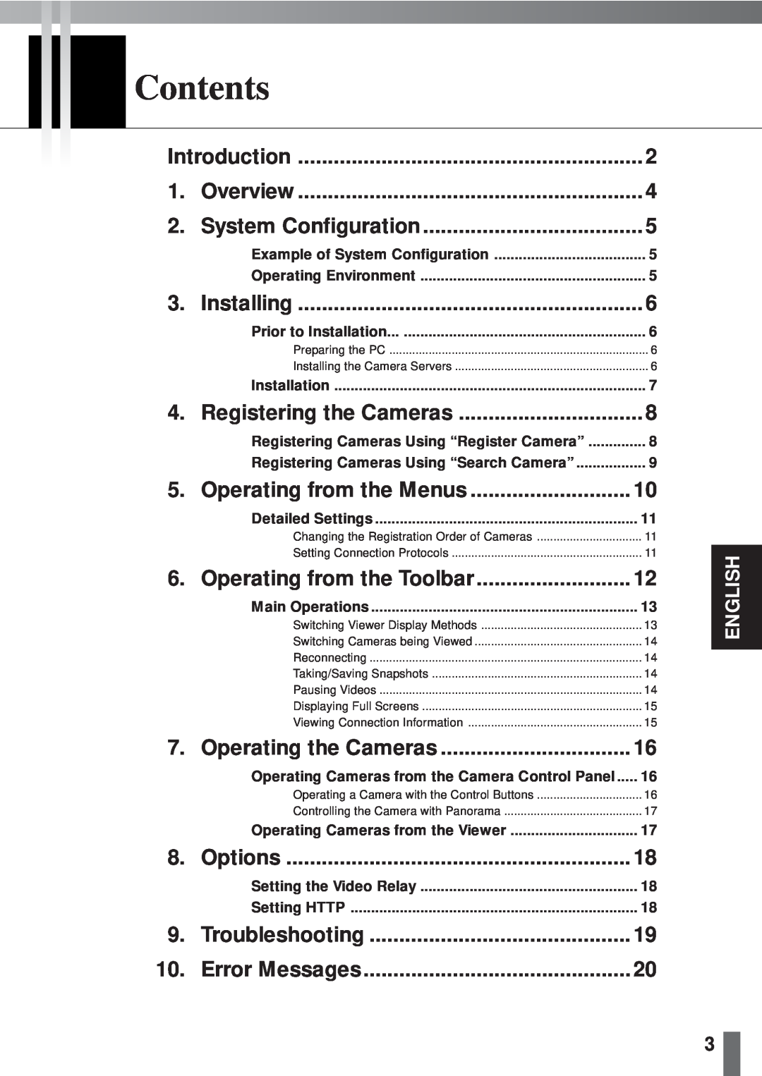 Canon 2.1 user manual Contents 