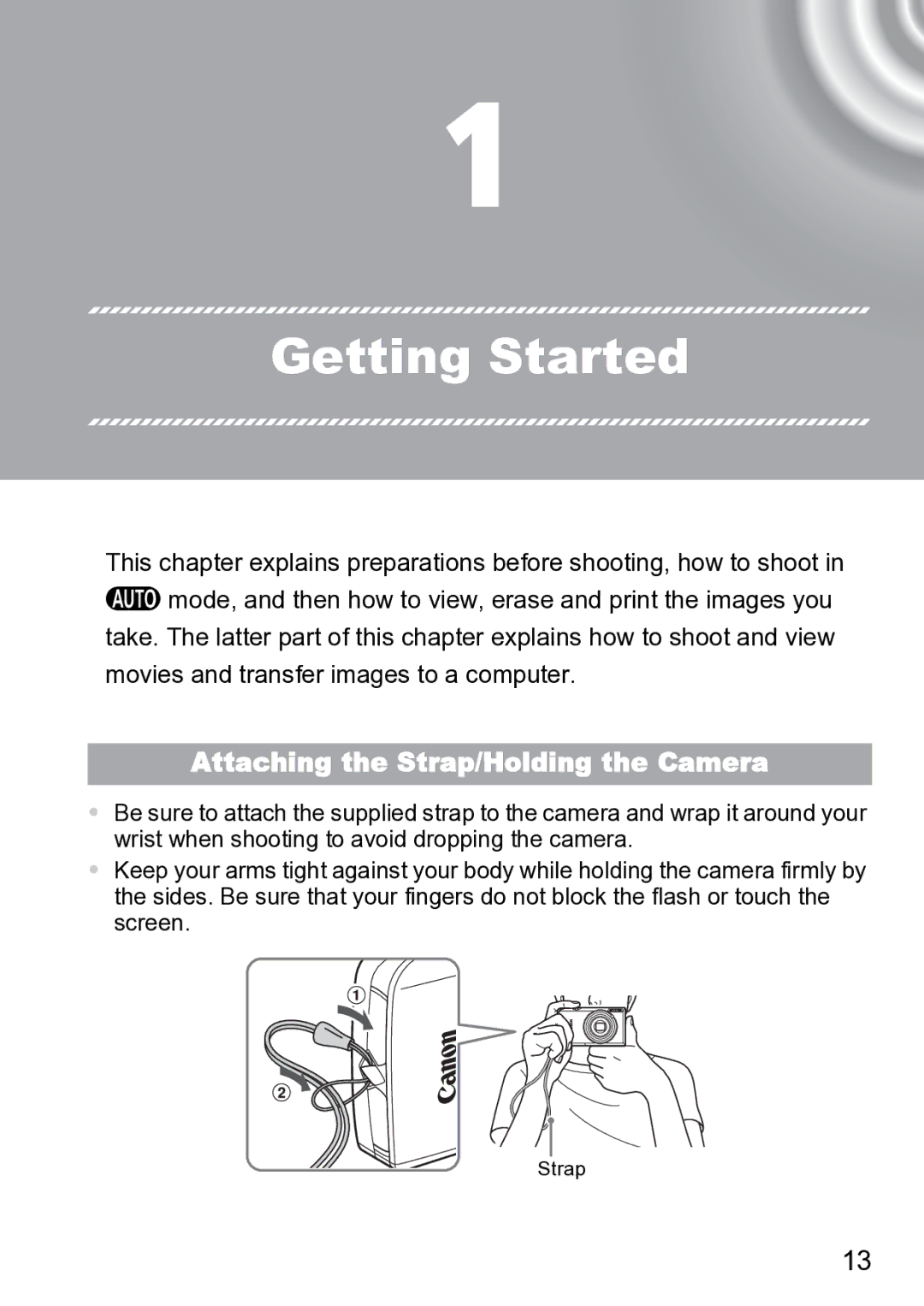 Canon 210 manual Getting Started 