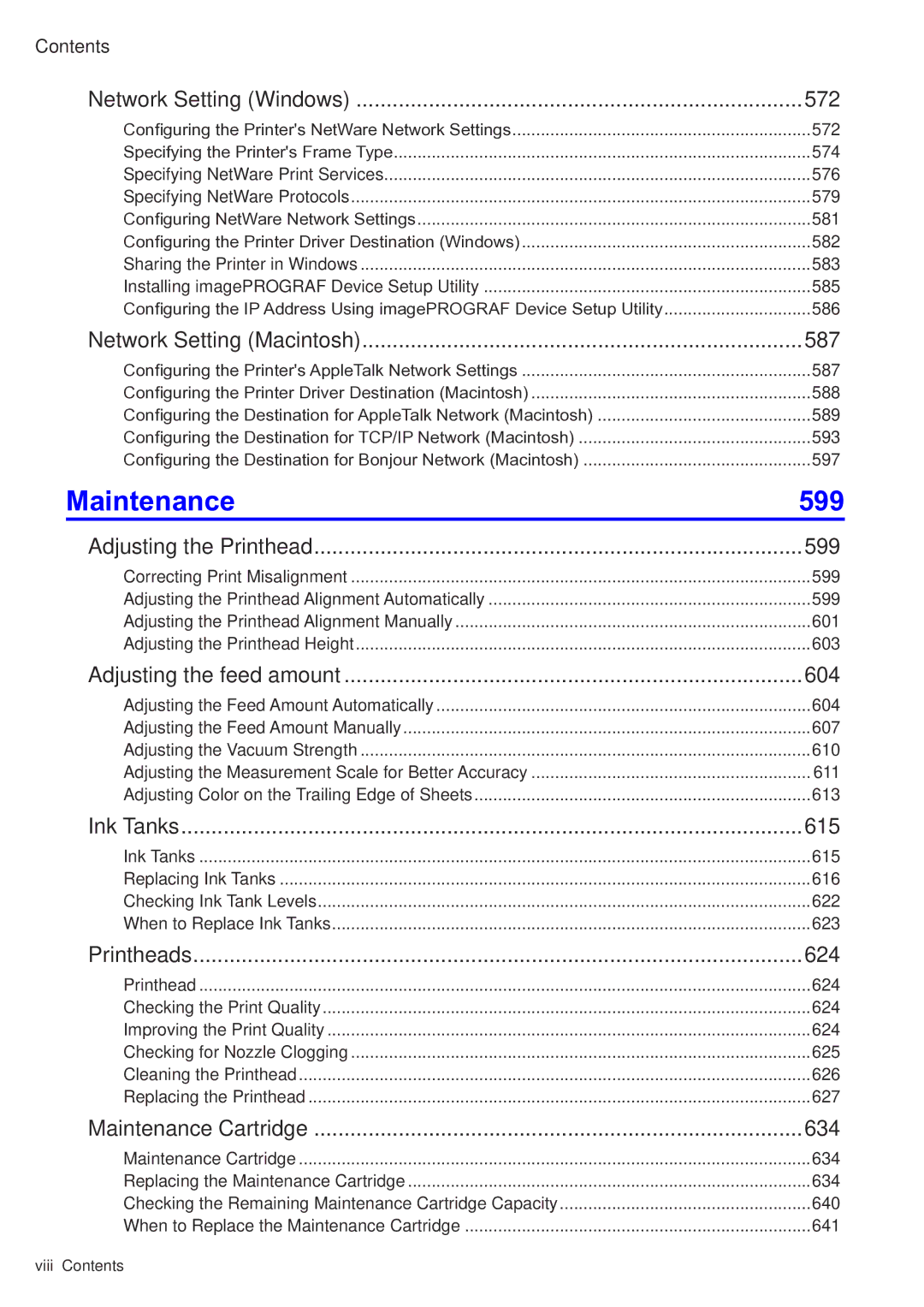 Canon 2159B002 user manual Maintenance 599 