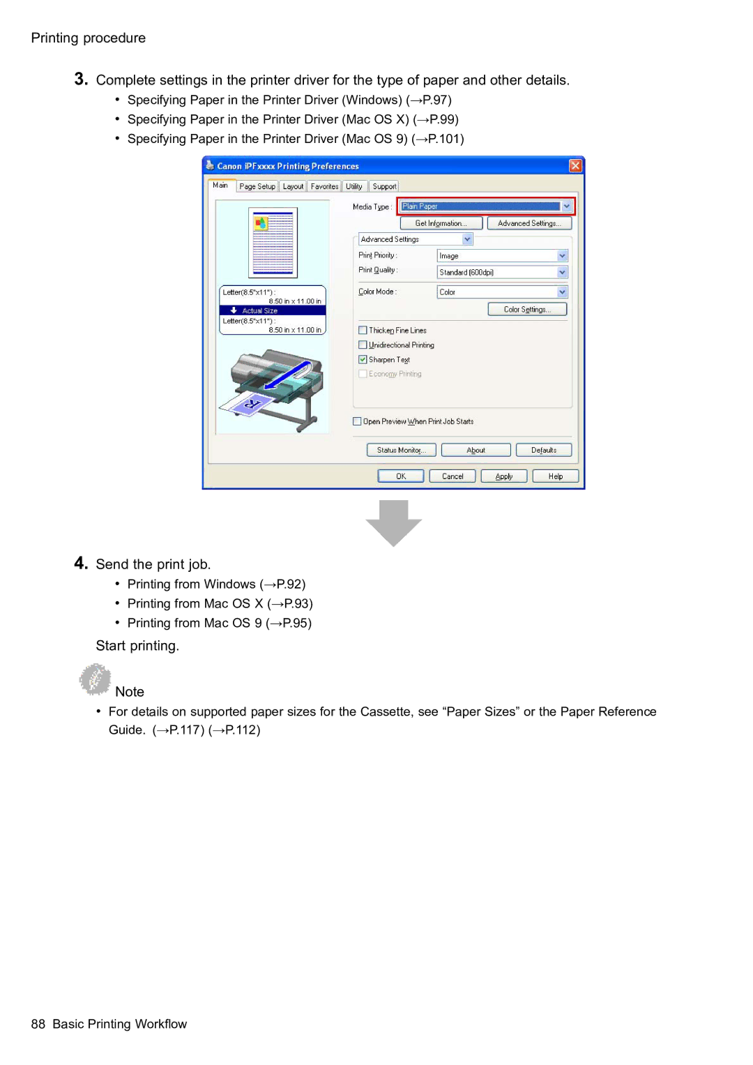 Canon 2159B002 user manual Send the print job 