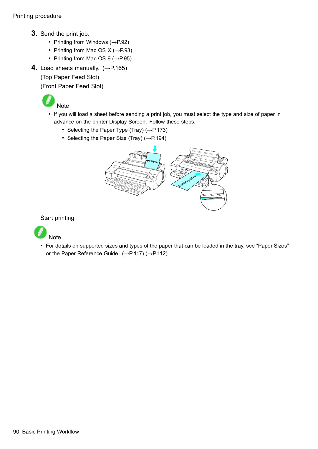 Canon 2159B002 user manual Printing procedure Send the print job 