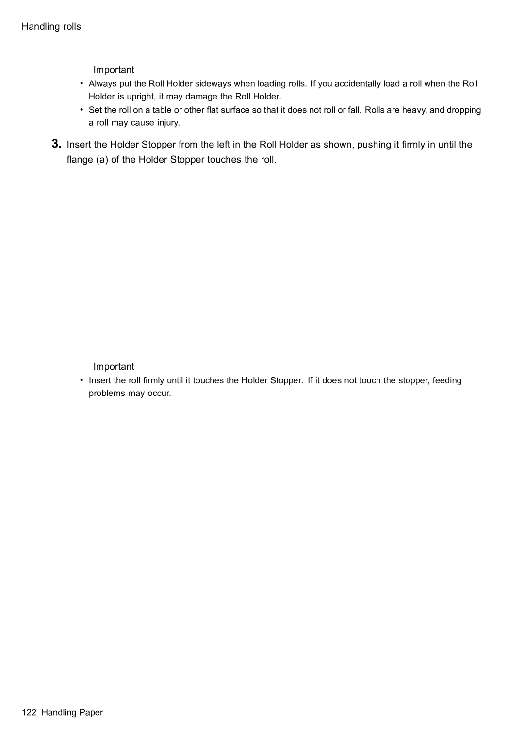 Canon 2159B002 user manual Handling rolls 