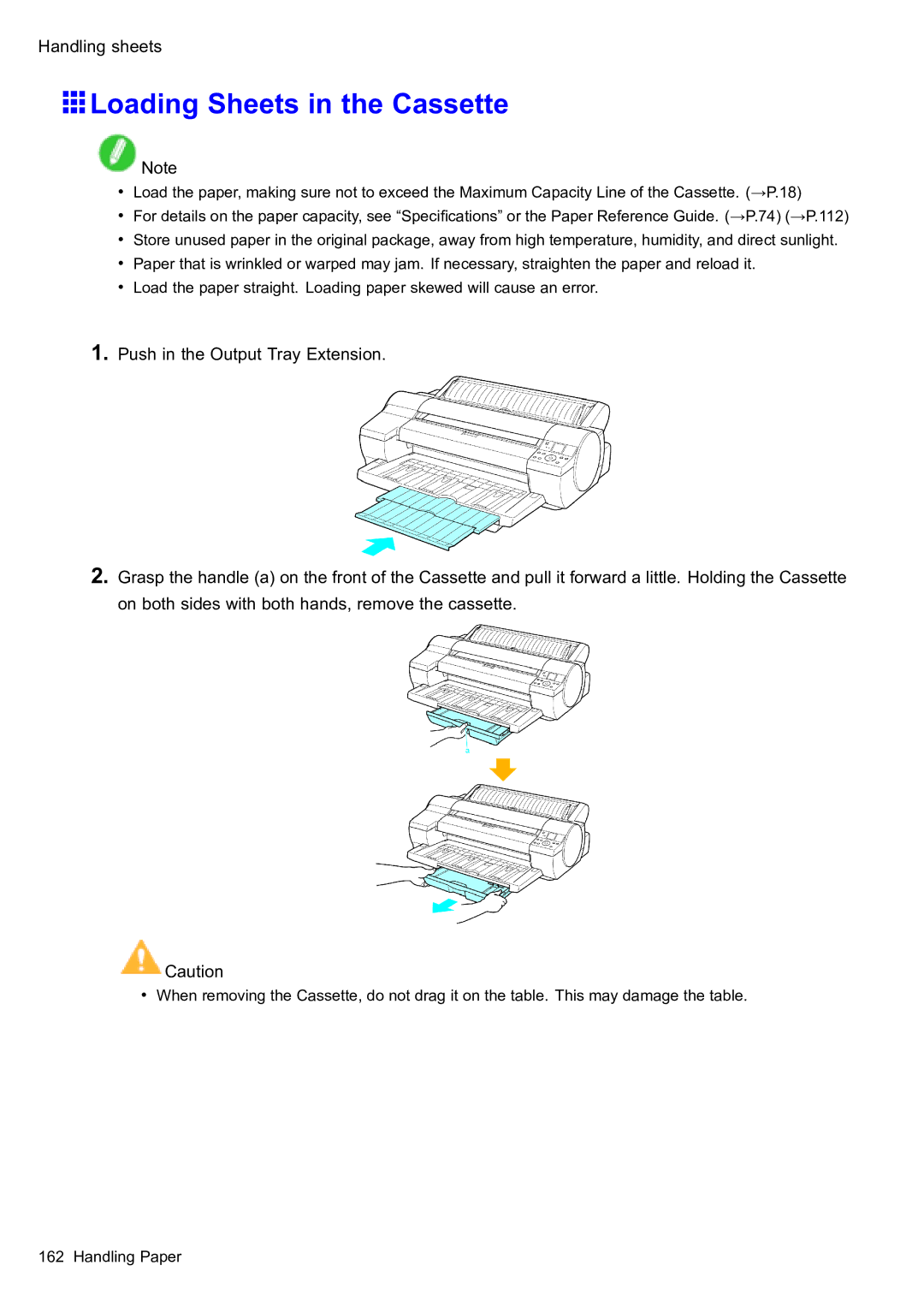 Canon 2159B002 user manual Loading Sheets in the Cassette 