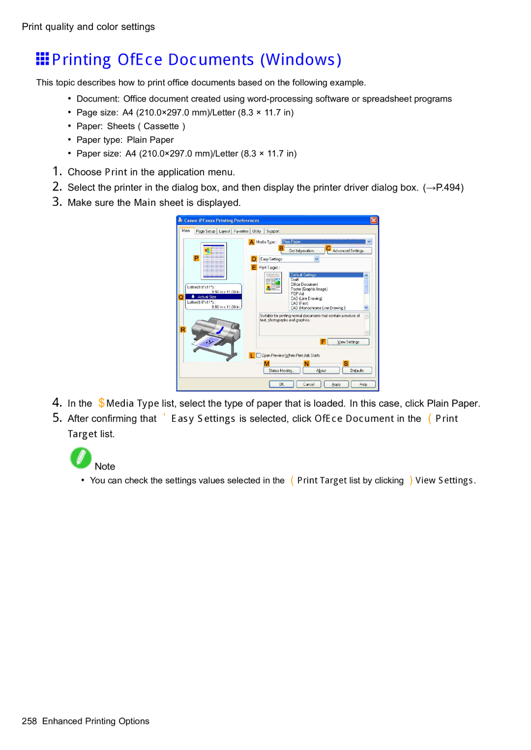 Canon 2159B002 user manual Printing Ofce Documents Windows 