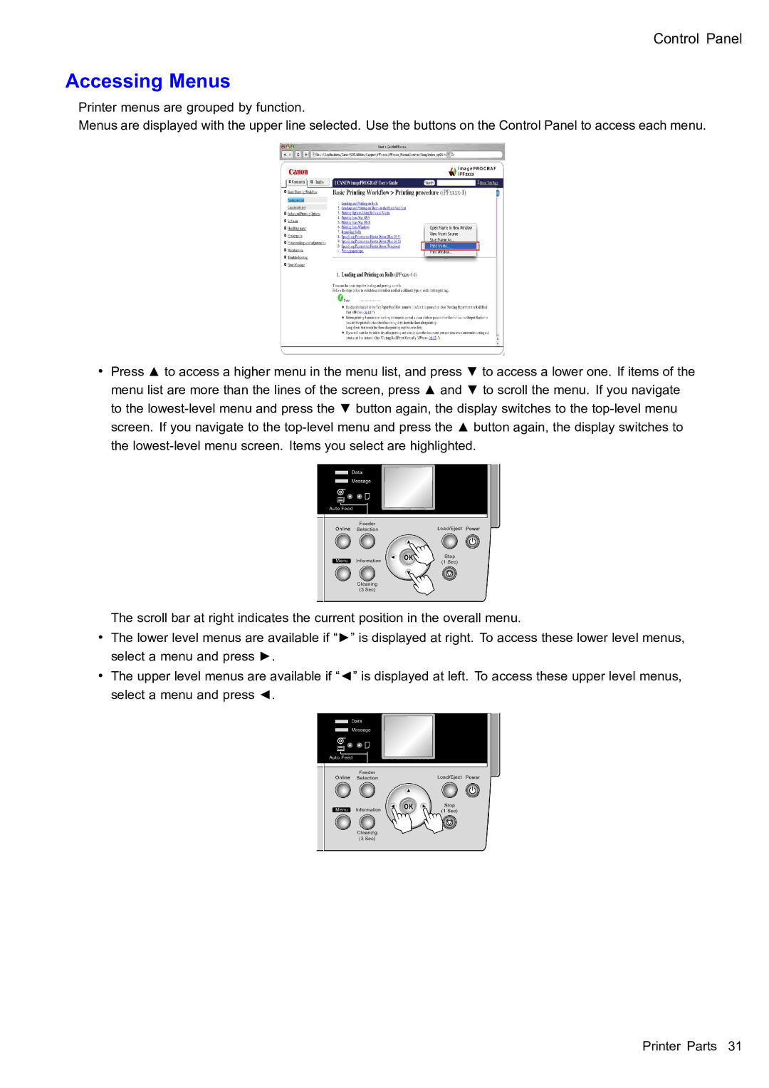 Canon 2159B002 user manual Accessing Menus 