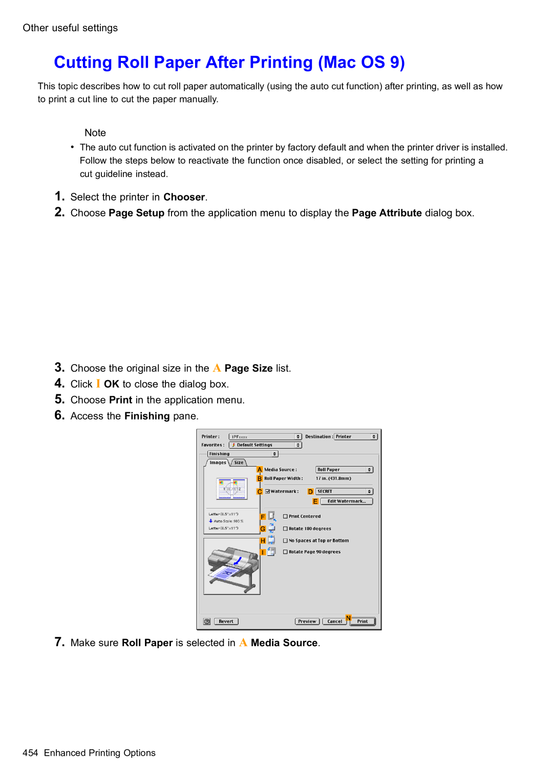 Canon 2159B002 user manual Cutting Roll Paper After Printing Mac OS 