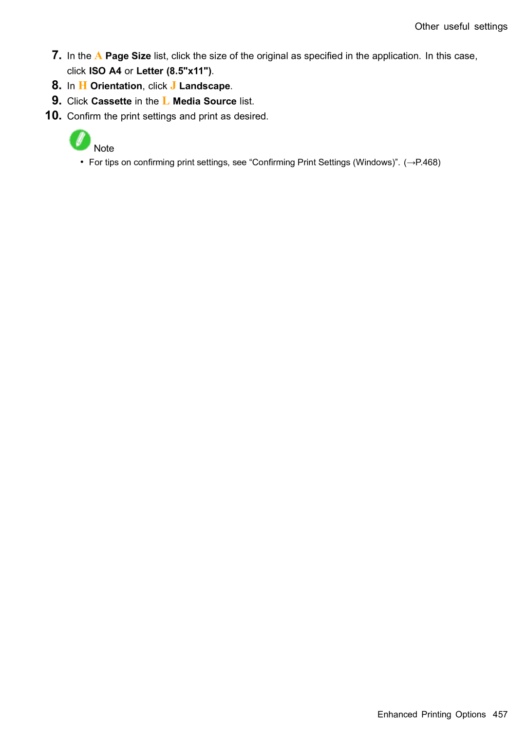 Canon 2159B002 user manual Conrm the print settings and print as desired 