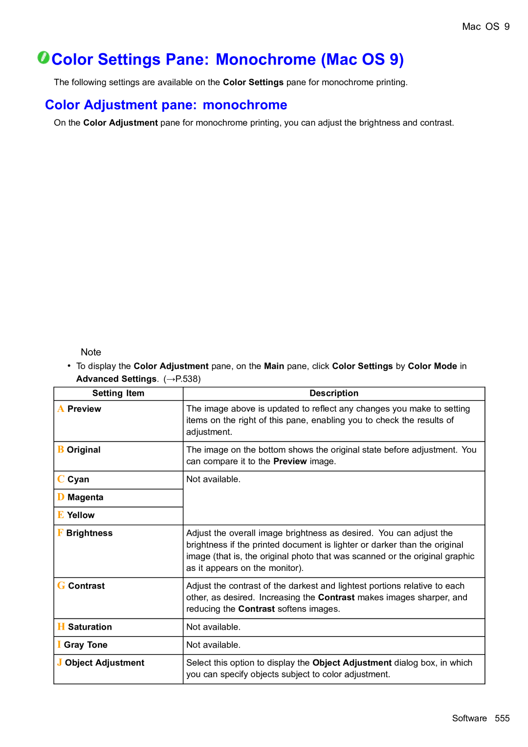 Canon 2159B002 user manual Adjustment 