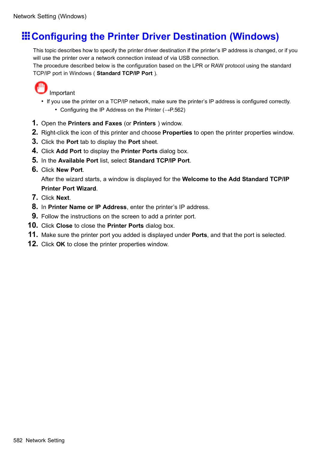 Canon 2159B002 Conguring the Printer Driver Destination Windows, Open the Printers and Faxes or Printers window 