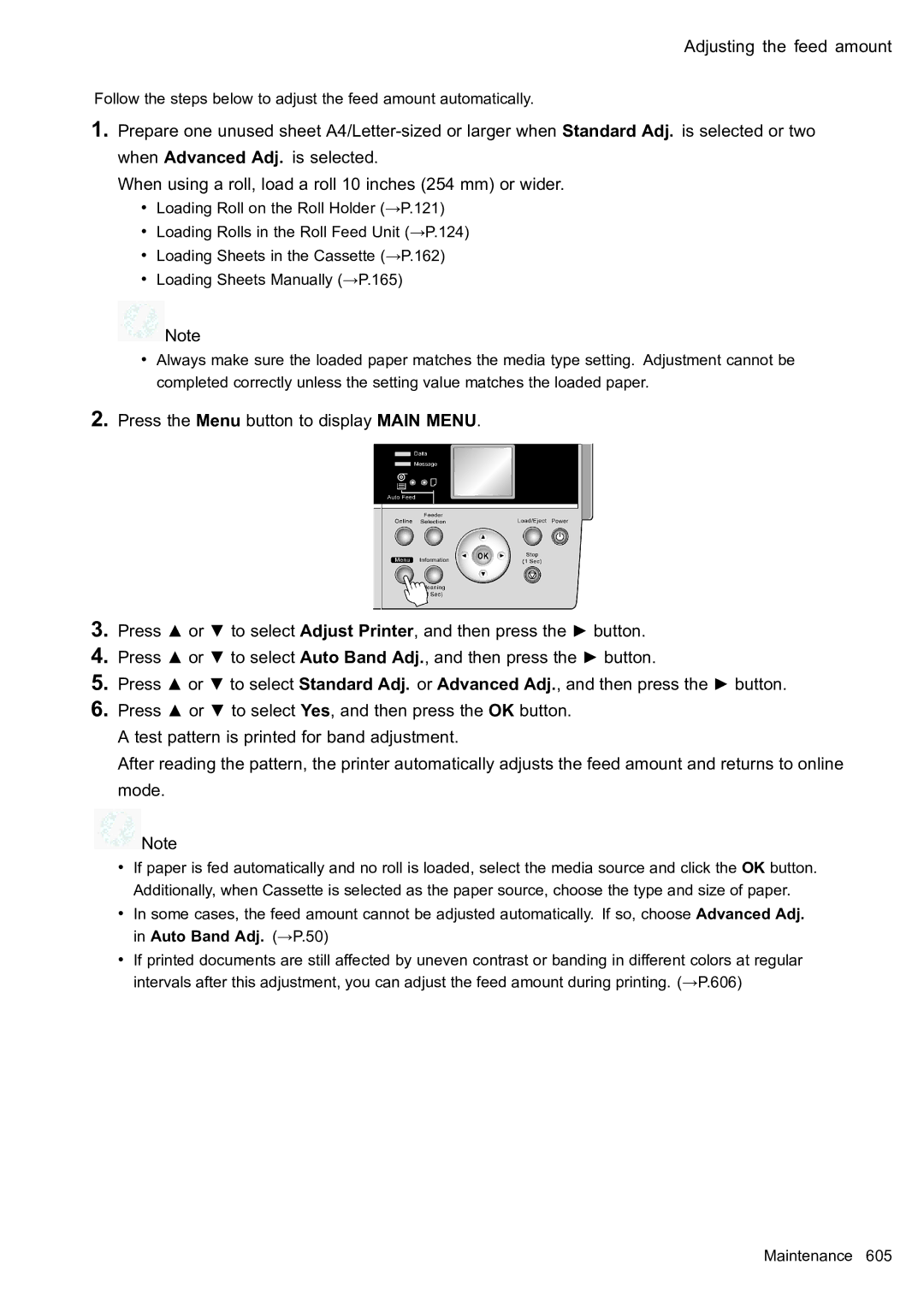 Canon 2159B002 user manual Adjusting the feed amount 