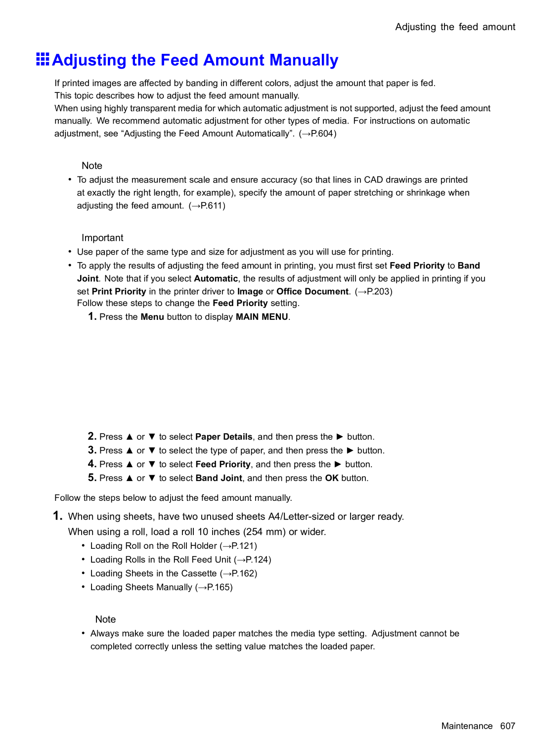 Canon 2159B002 user manual Adjusting the Feed Amount Manually 