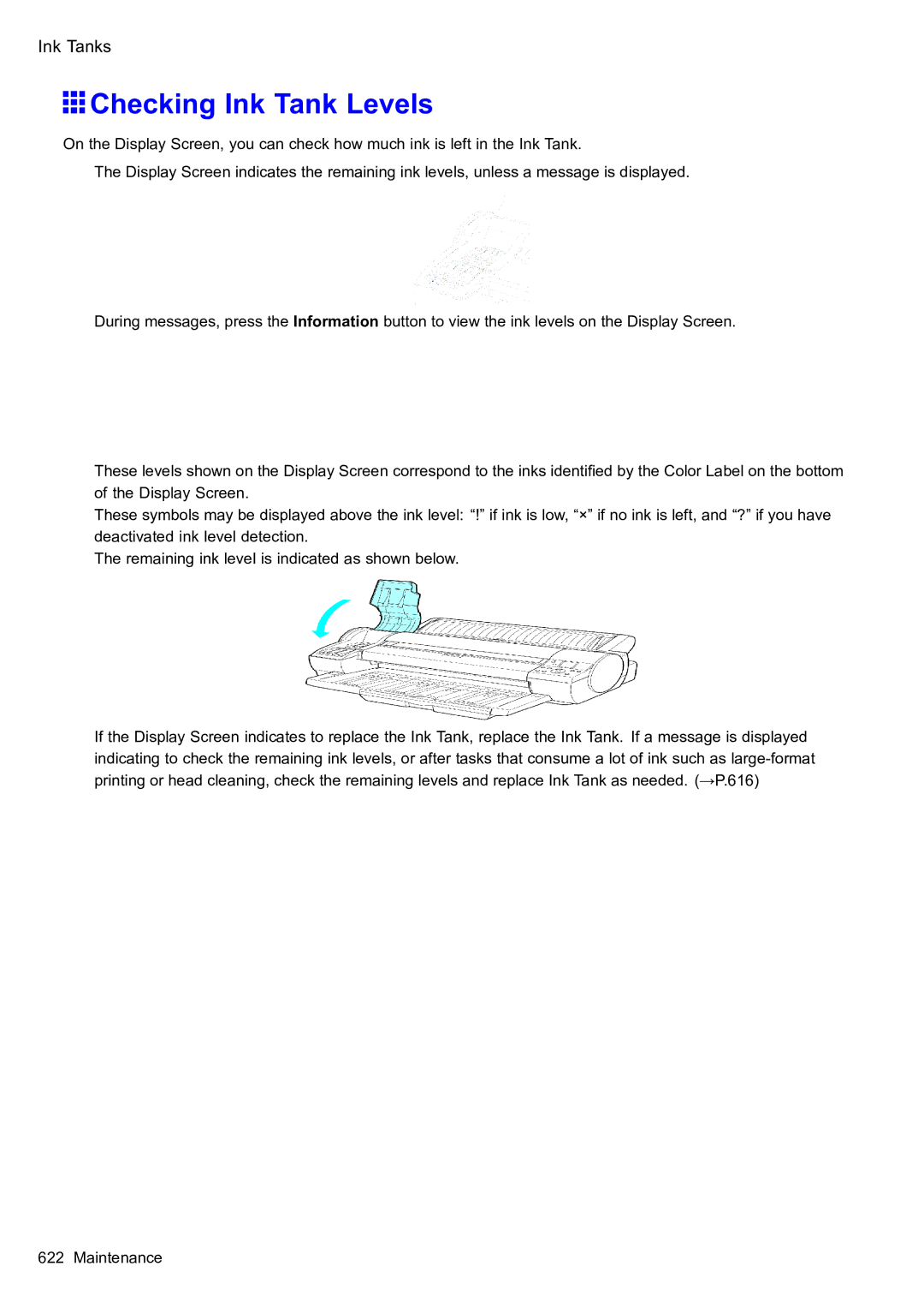 Canon 2159B002 user manual Checking Ink Tank Levels, Ink Tanks 