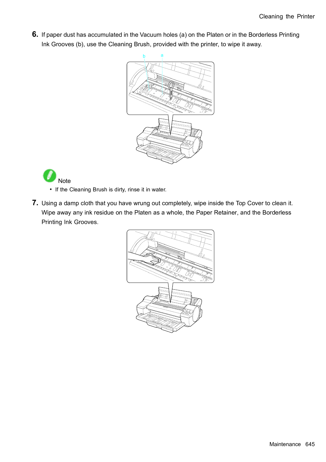 Canon 2159B002 user manual If the Cleaning Brush is dirty, rinse it in water 