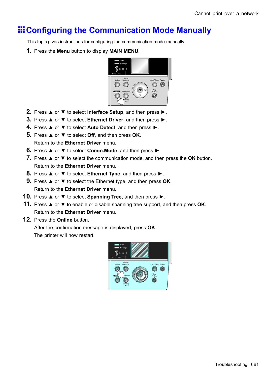 Canon 2159B002 user manual Conguring the Communication Mode Manually 