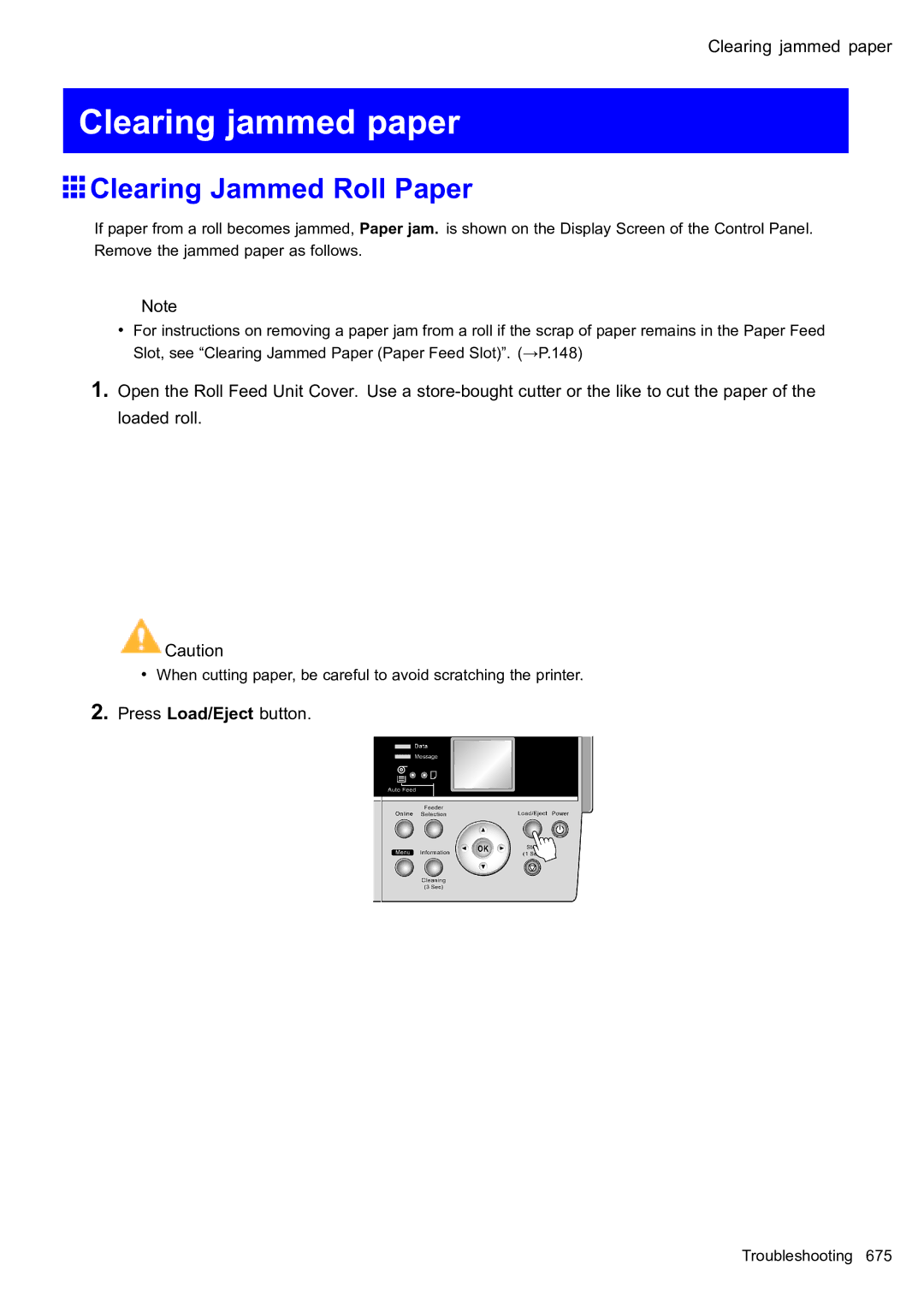 Canon 2159B002 user manual Clearing jammed paper 