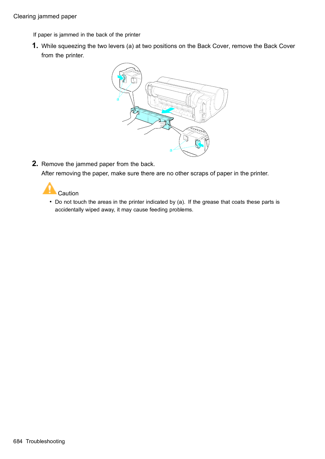 Canon 2159B002 user manual If paper is jammed in the back of the printer 