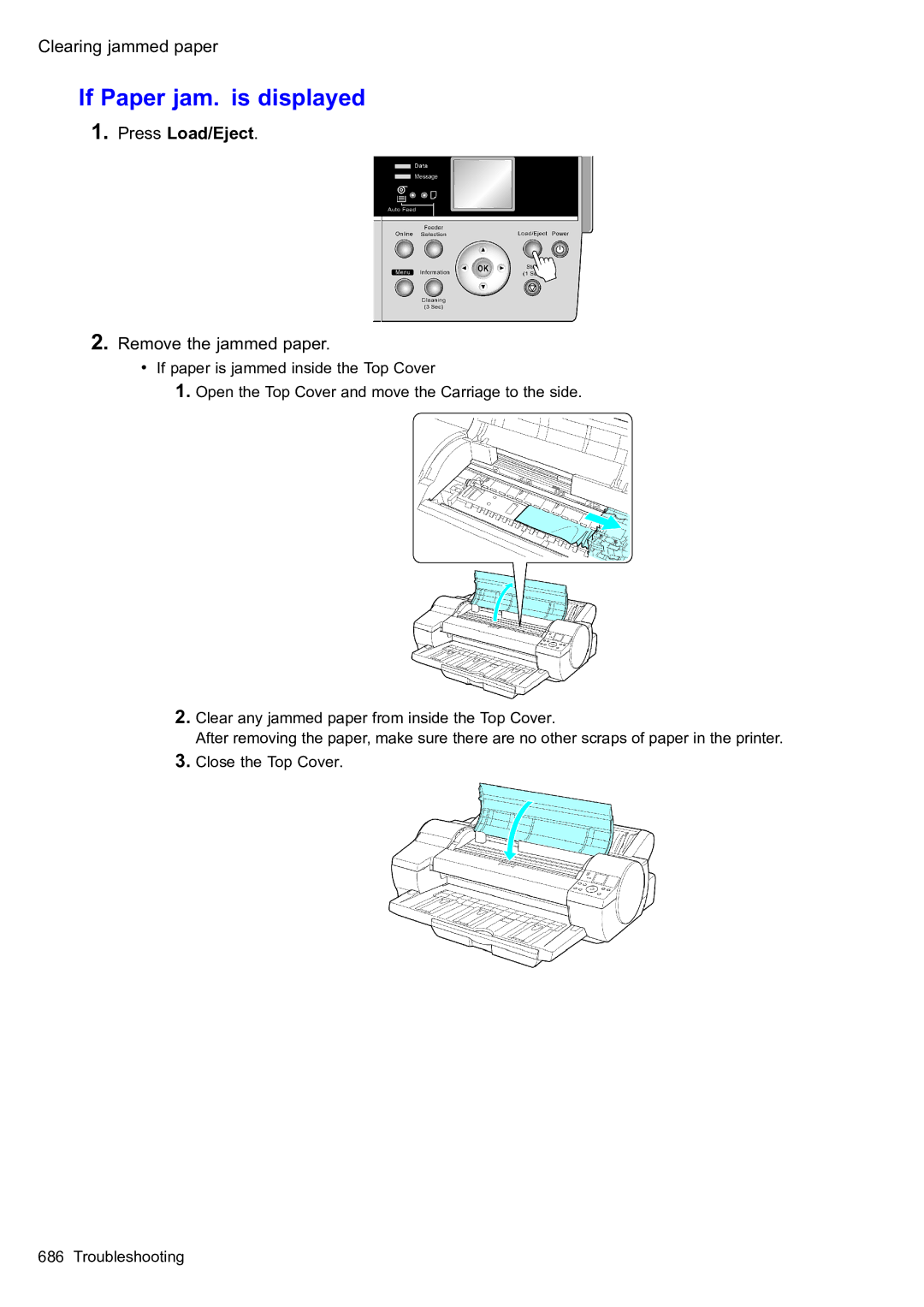 Canon 2159B002 user manual If Paper jam. is displayed 