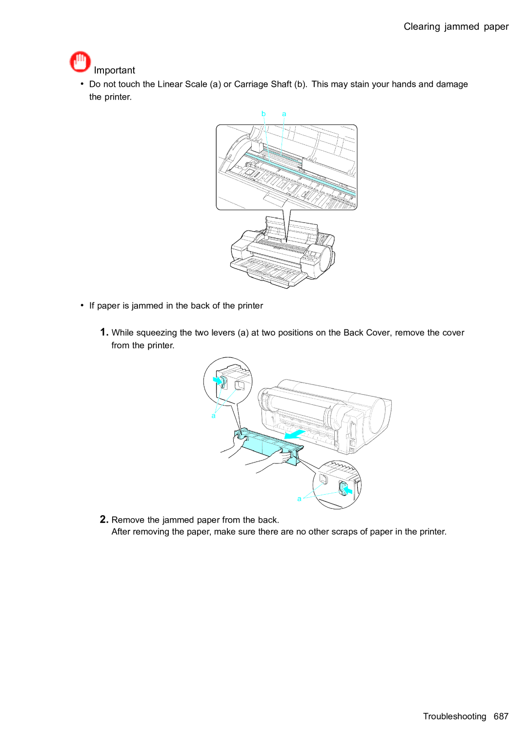 Canon 2159B002 user manual Clearing jammed paper 