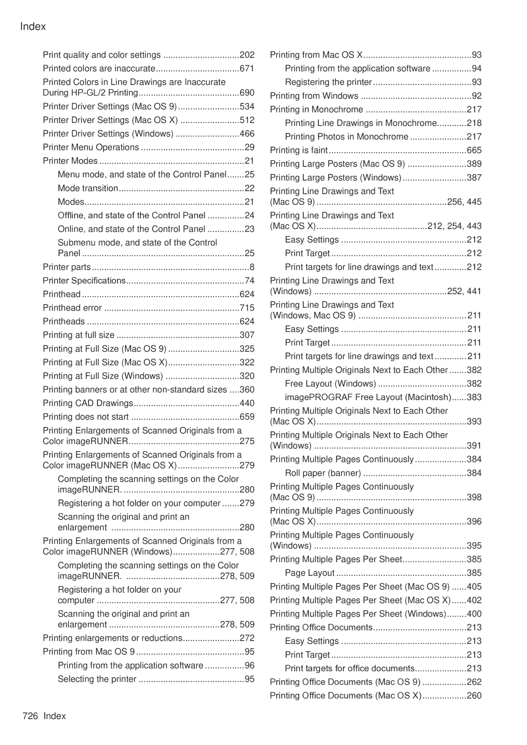 Canon 2159B002 user manual Printed Colors in Line Drawings are Inaccurate 