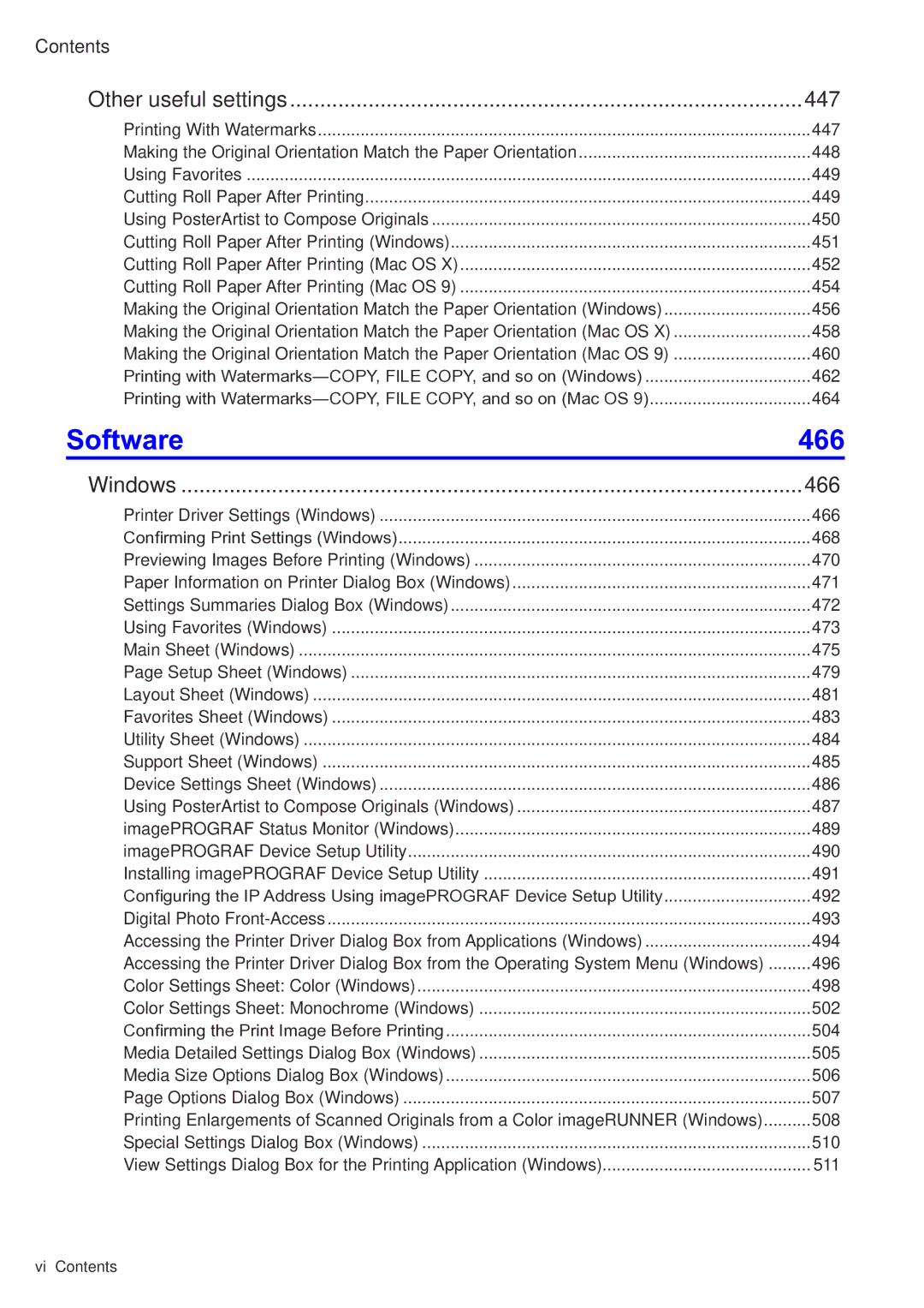 Canon 2159B002 user manual Software 466 