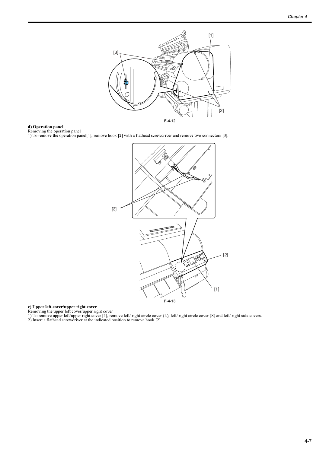 Canon 2163B002 service manual Operation panel Removing the operation panel 