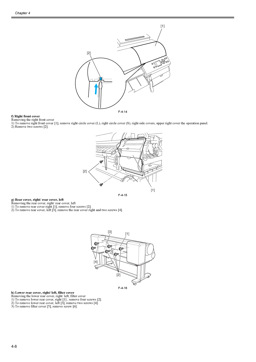 Canon 2163B002 service manual Right front cover Removing the right front cover 