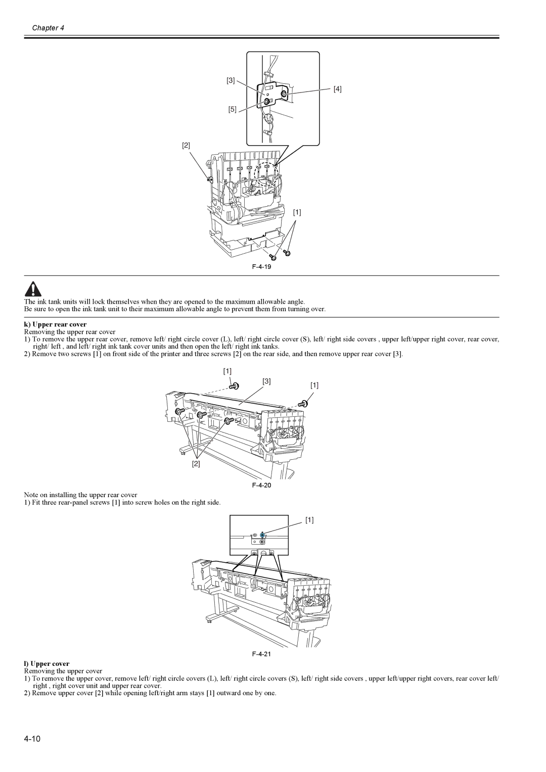 Canon 2163B002 service manual Upper rear cover Removing the upper rear cover 