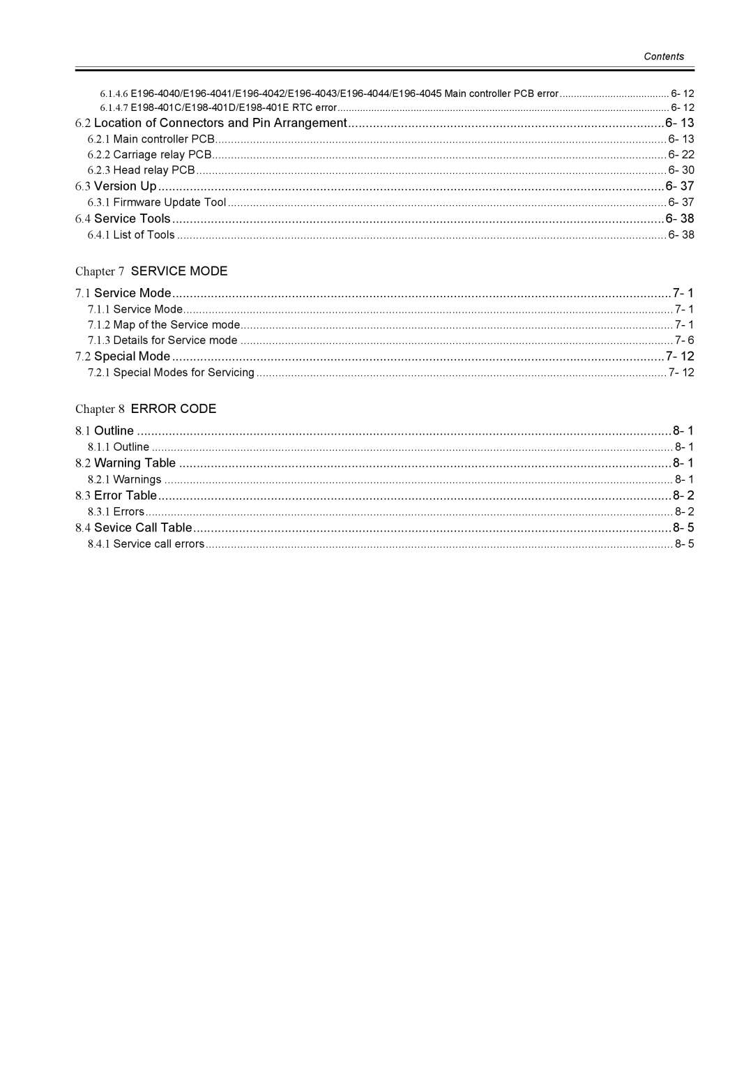 Canon 2163B002 service manual Service Mode 