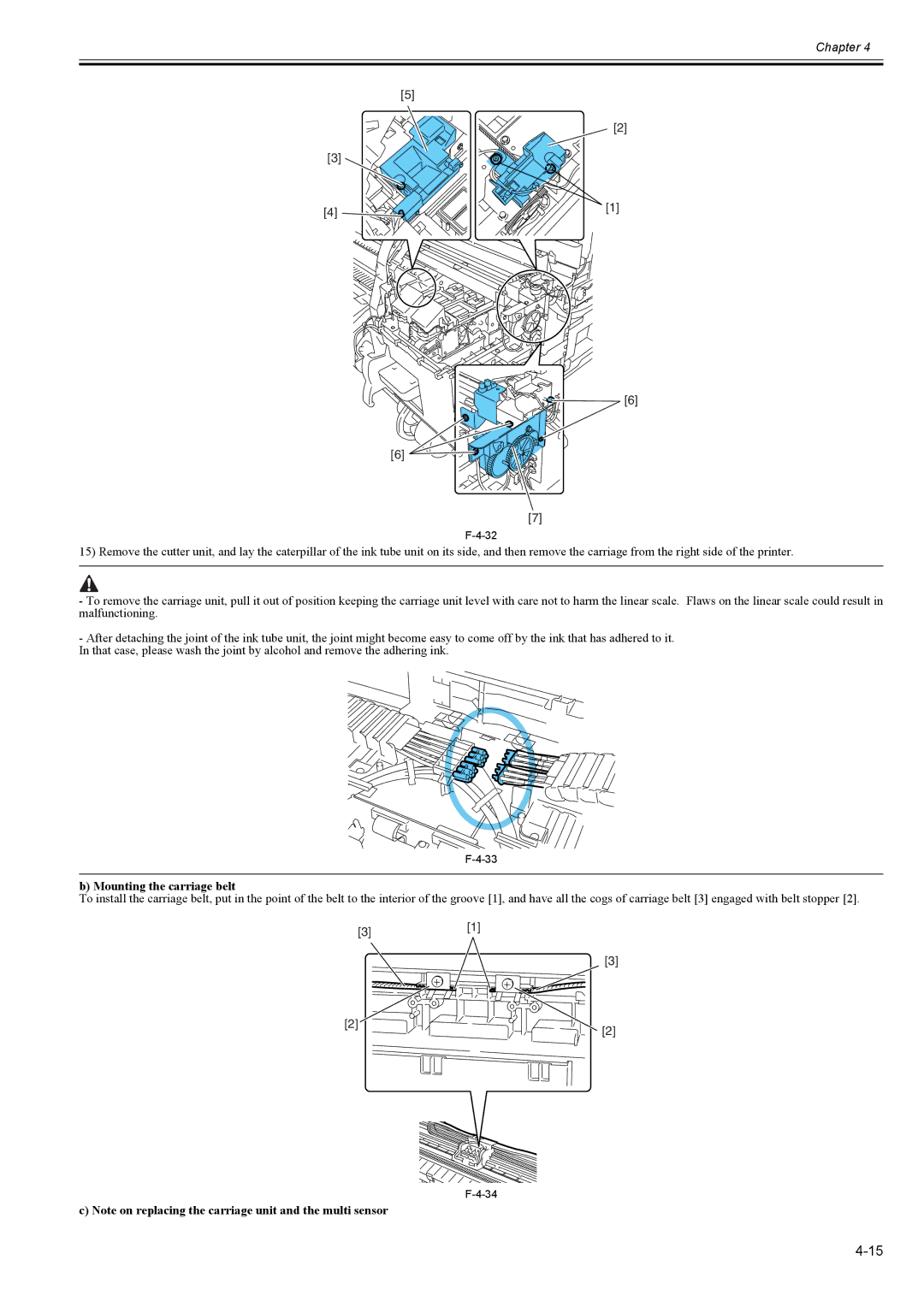 Canon 2163B002 service manual Mounting the carriage belt 