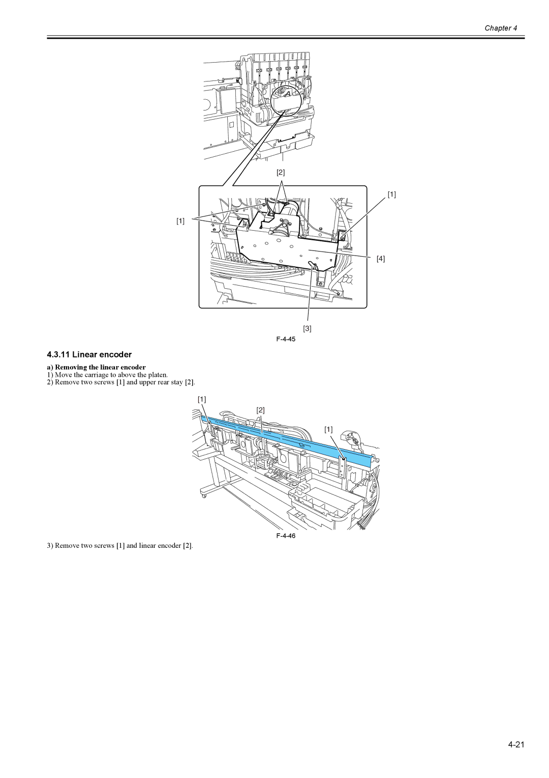 Canon 2163B002 service manual Linear encoder, Removing the linear encoder 