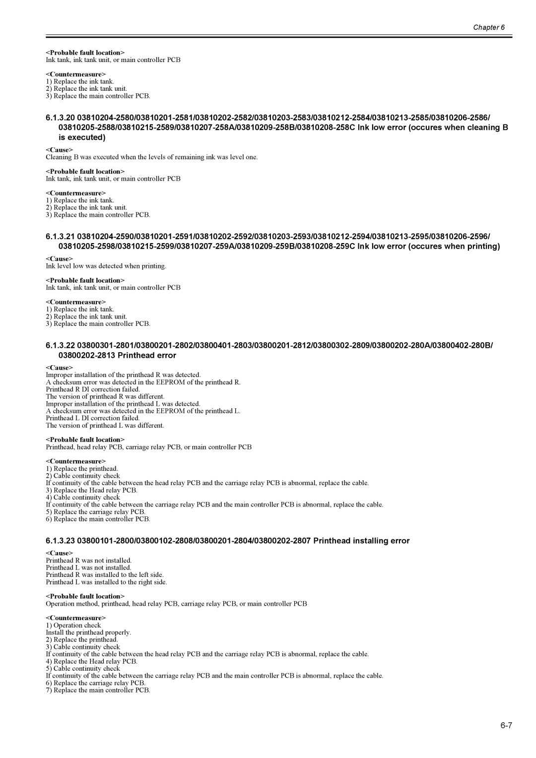 Canon 2163B002 service manual Ink level low was detected when printing 