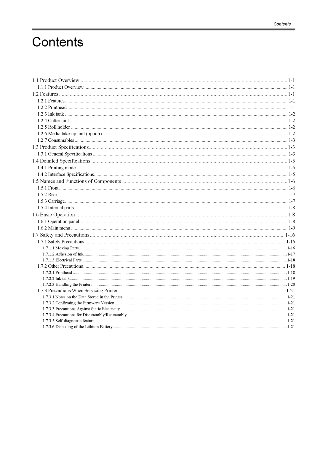 Canon 2163B002 service manual Product Overview 