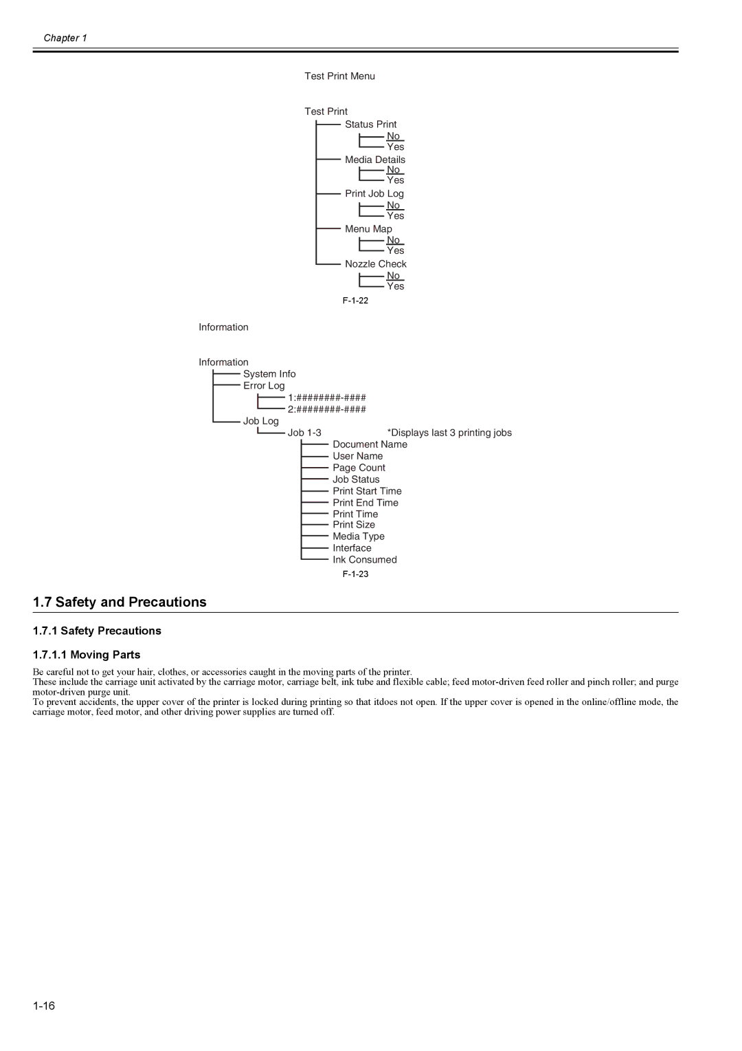 Canon 2163B002 service manual Safety and Precautions, Safety Precautions Moving Parts 