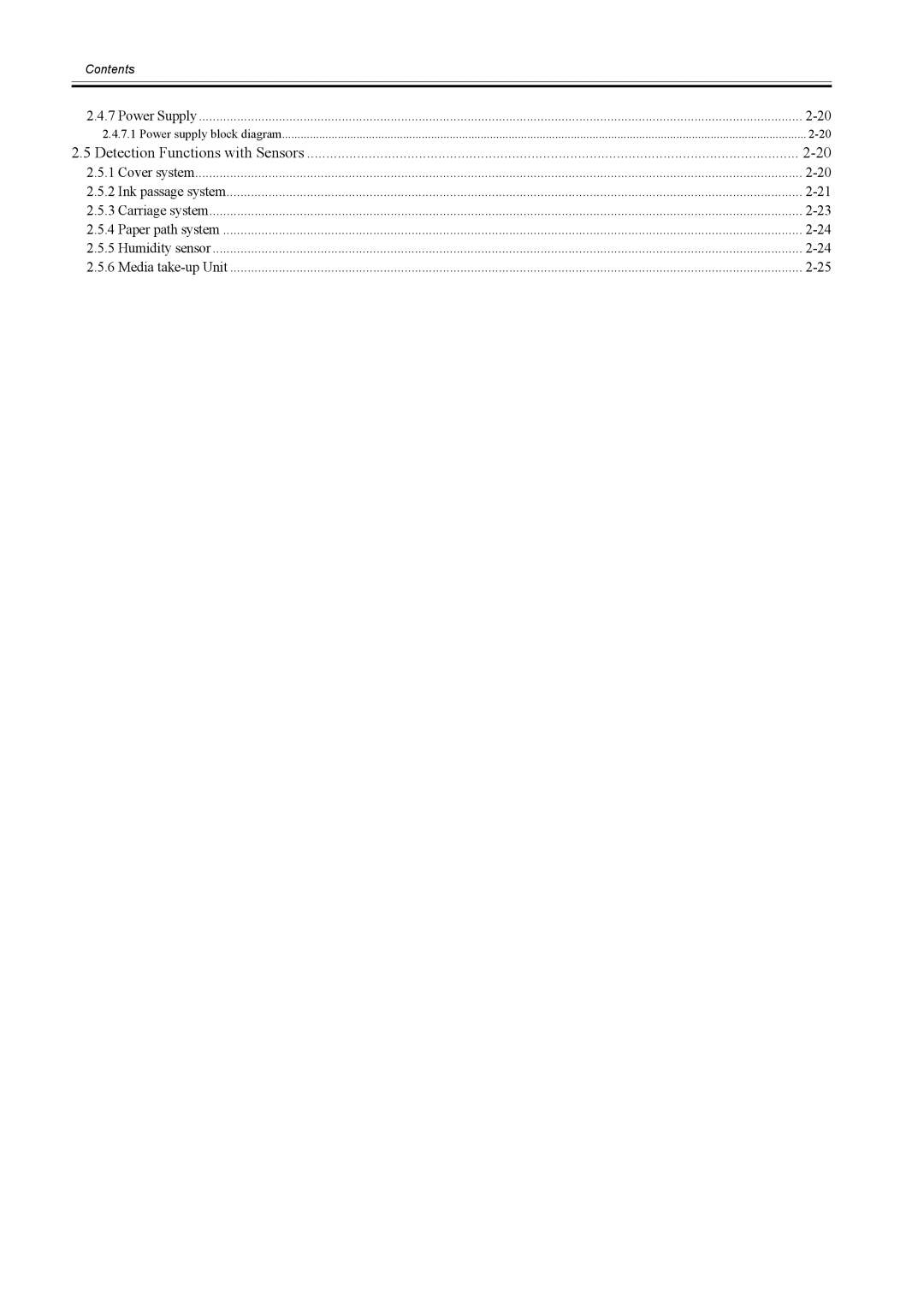 Canon 2163B002 service manual Detection Functions with Sensors 