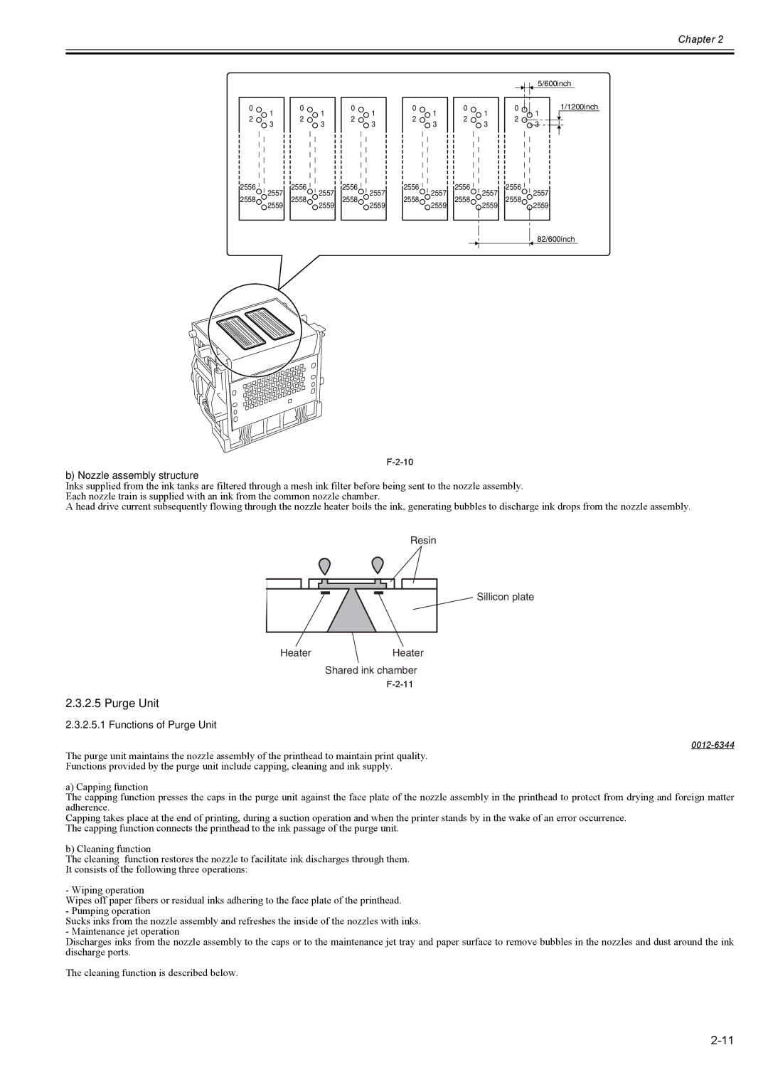 Canon 2163B002 service manual Purge Unit, Nozzle assembly structure 