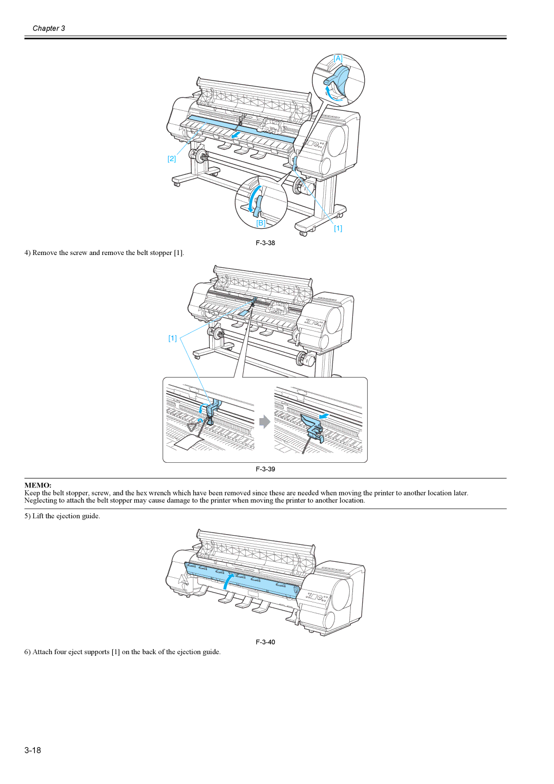 Canon 2163B002 service manual Remove the screw and remove the belt stopper 