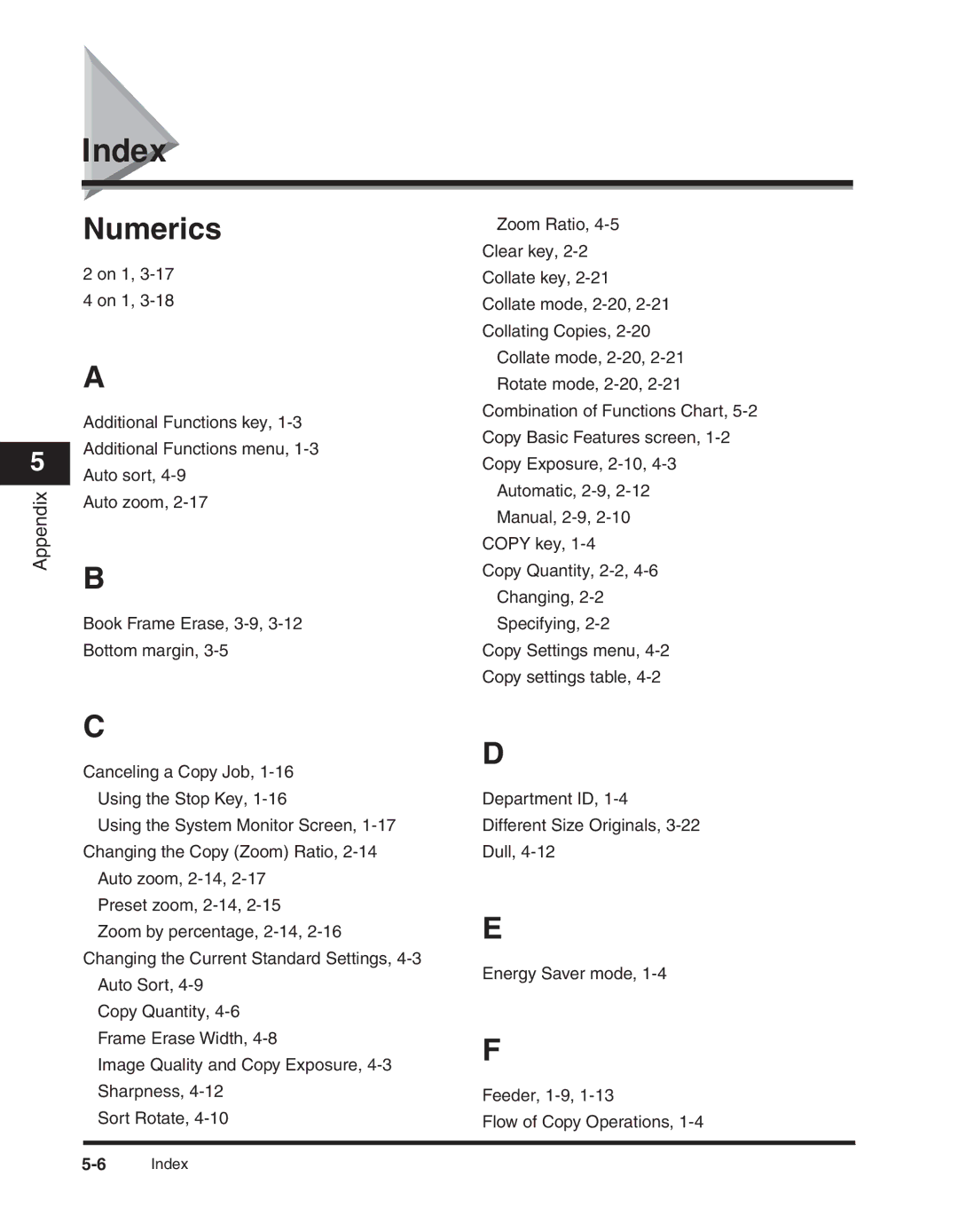 Canon 2300 manual Index, Numerics 