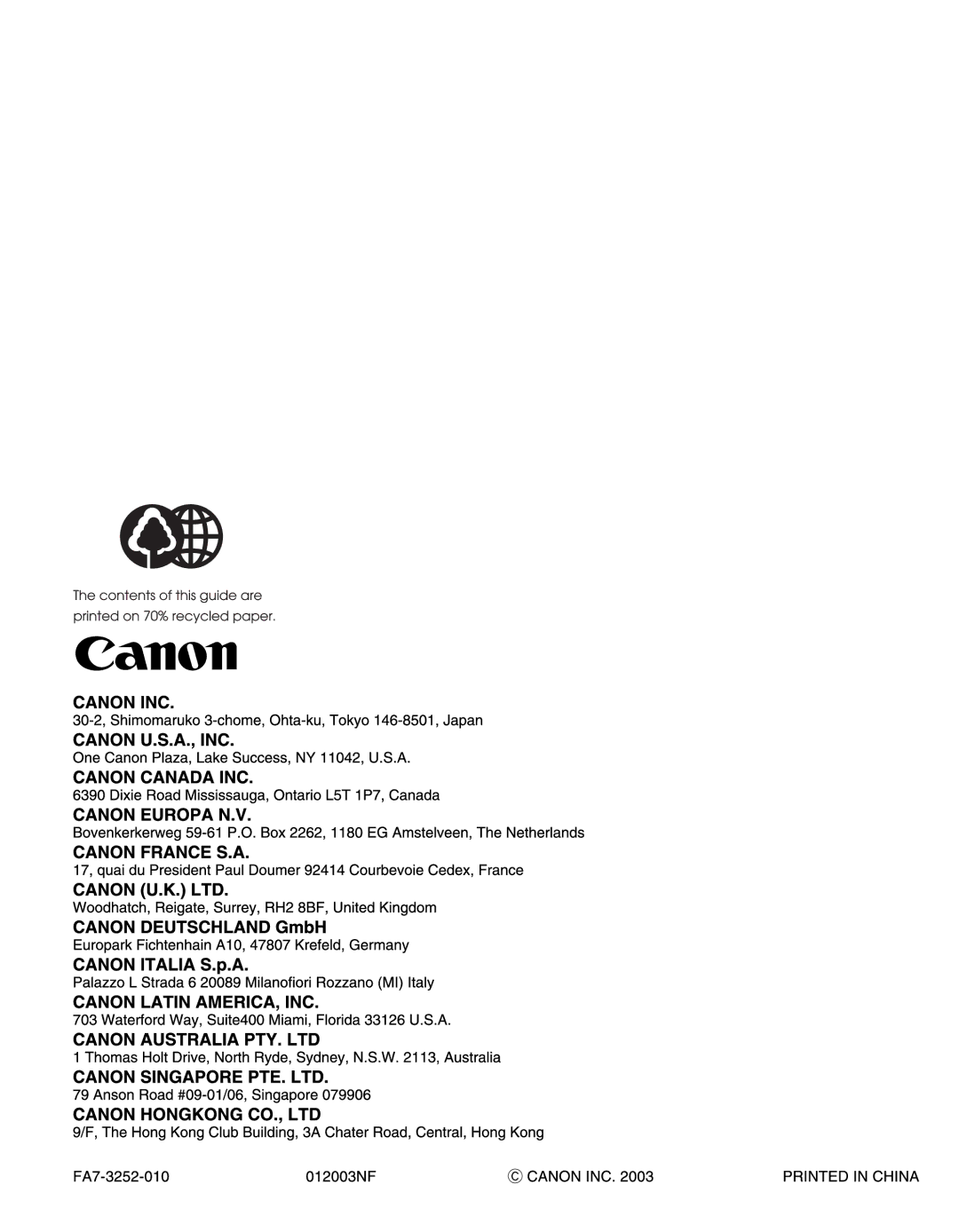 Canon 2300 manual 