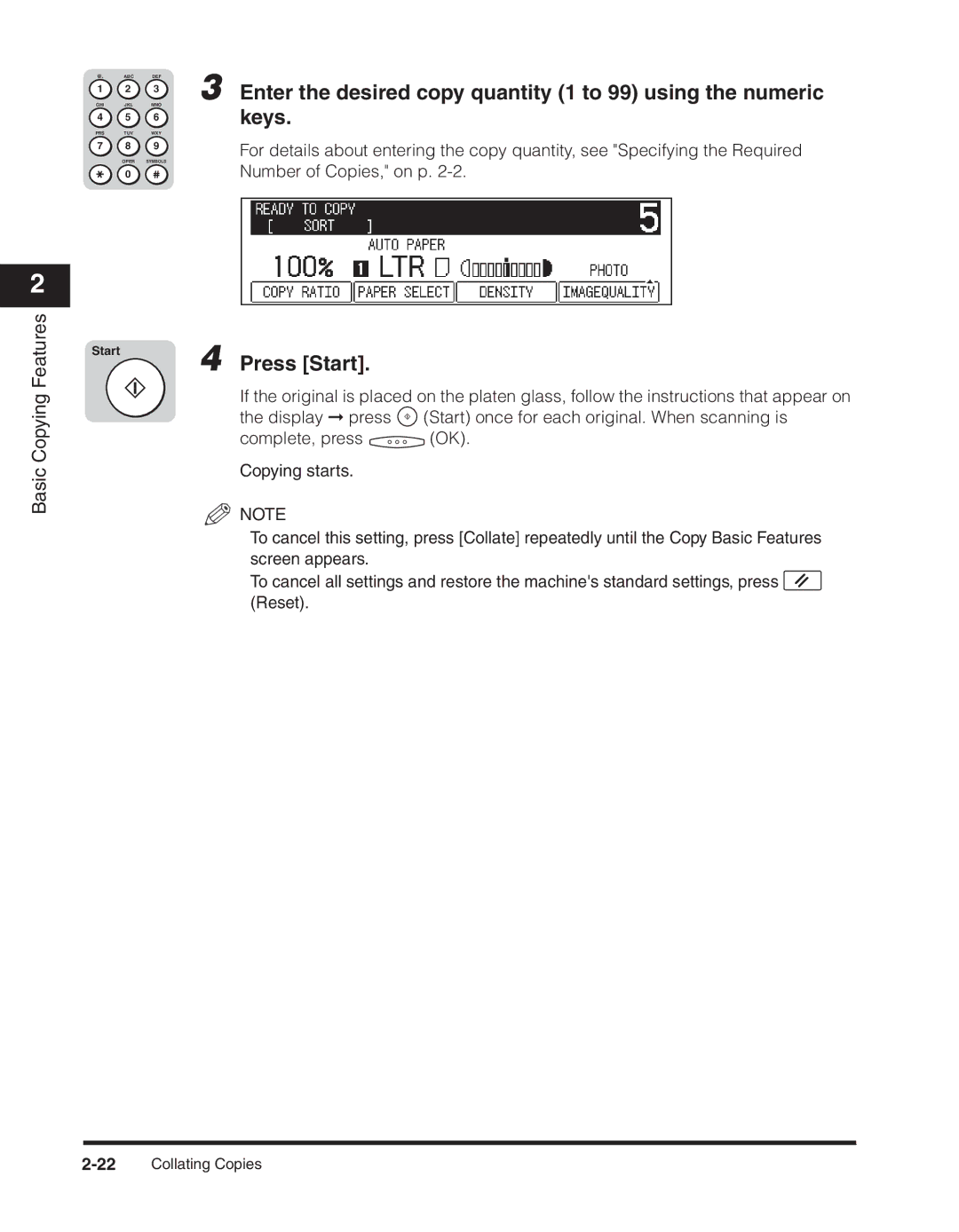 Canon 2300 manual 22Collating Copies 