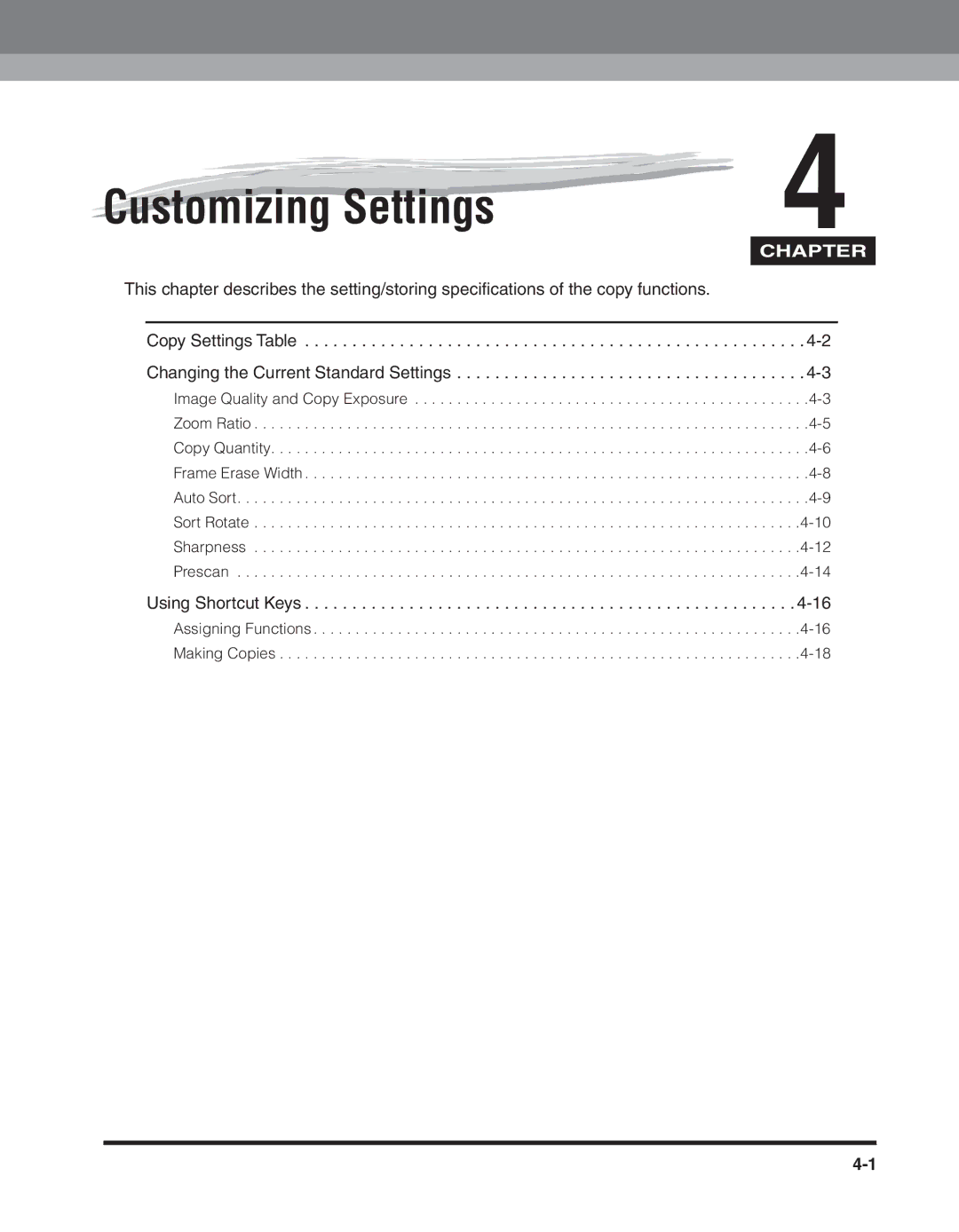 Canon 2300 manual Customizing Settings 