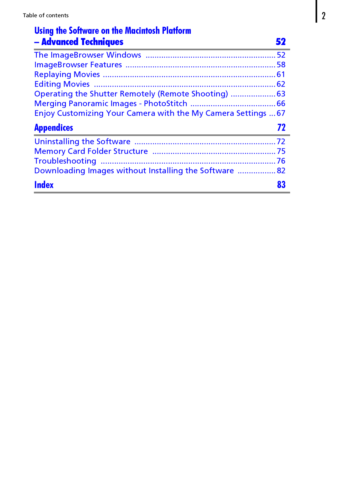 Canon 30 manual Index 