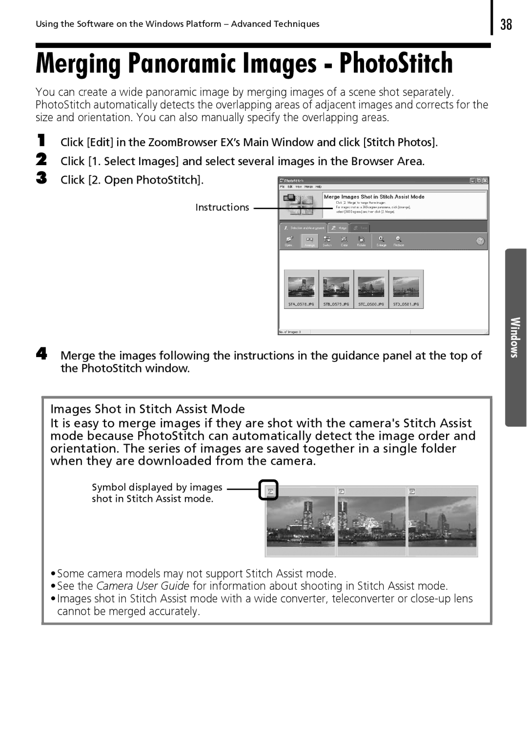 Canon 30 manual Merging Panoramic Images PhotoStitch 