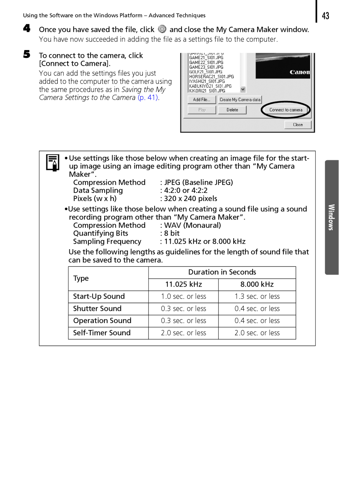 Canon 30 manual Shutter Sound 