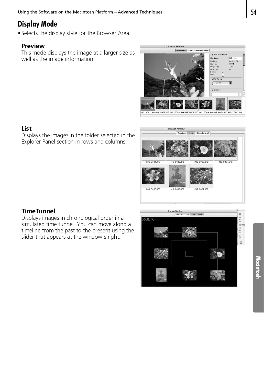 Canon 30 manual Preview, List, TimeTunnel 