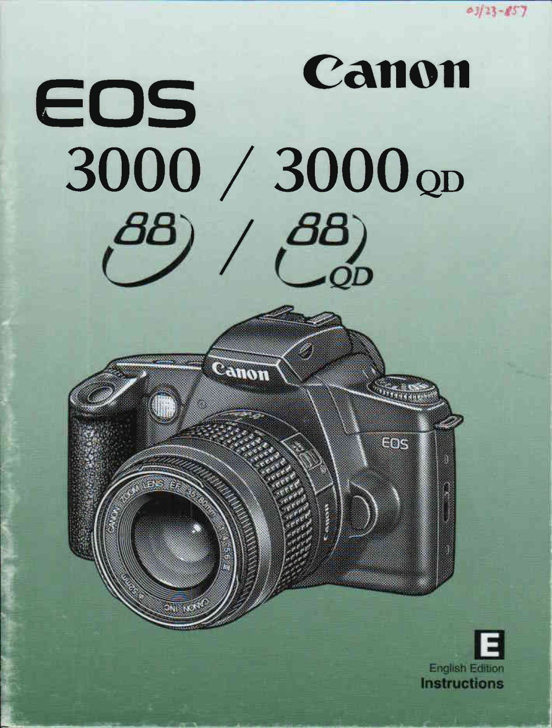 Canon 3000 QD manual 