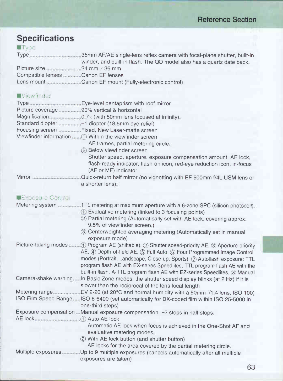 Canon 3000 QD manual 