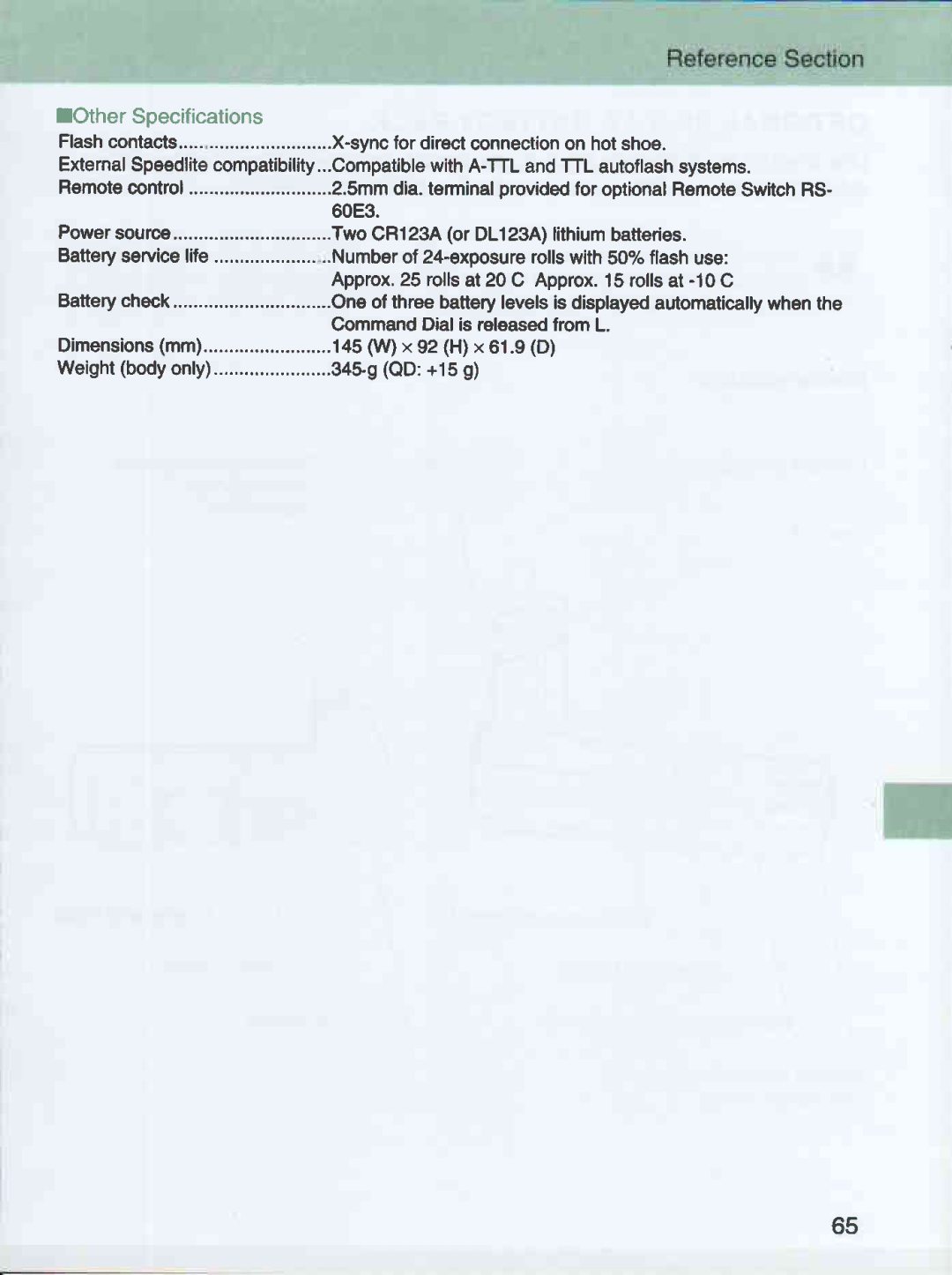 Canon 3000 QD manual 