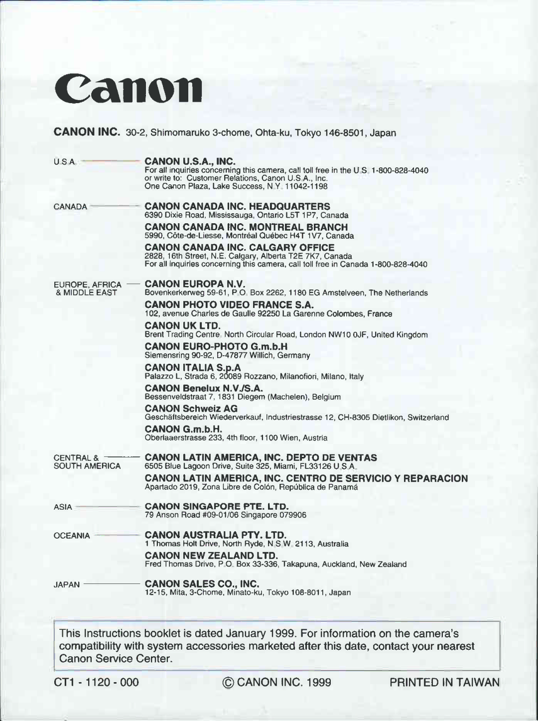 Canon 3000 QD manual 