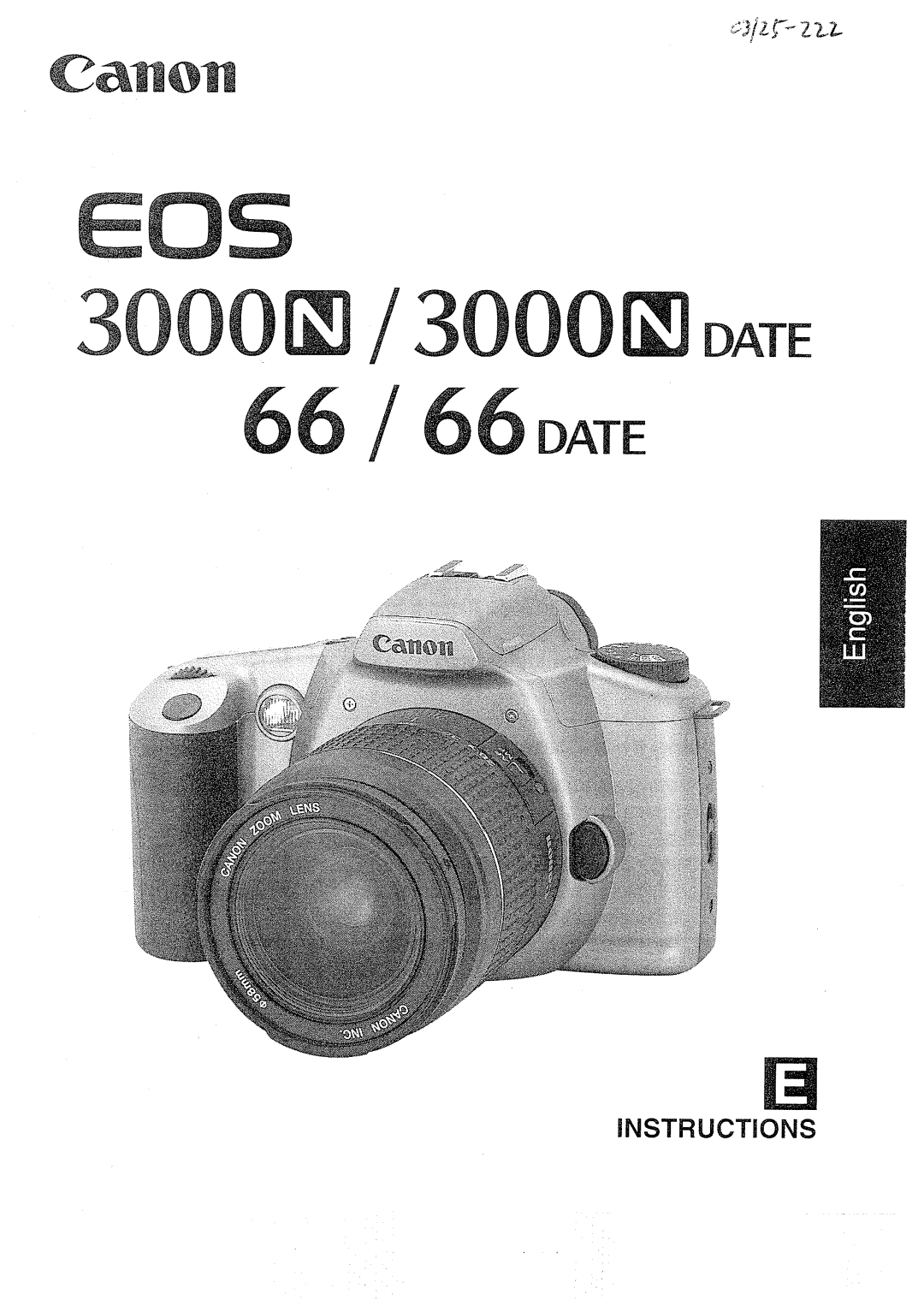 Canon 3000N DATE manual 